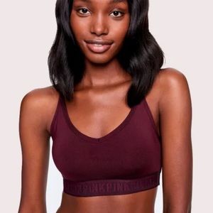 Pink sports bra